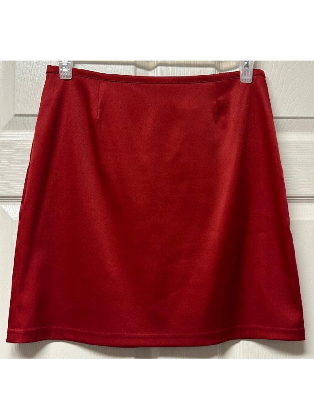 Y2K Vintage G.A.S. Co. Red Satin Skirt Sz 11 Junior A-Line Mall Glam Party Girl